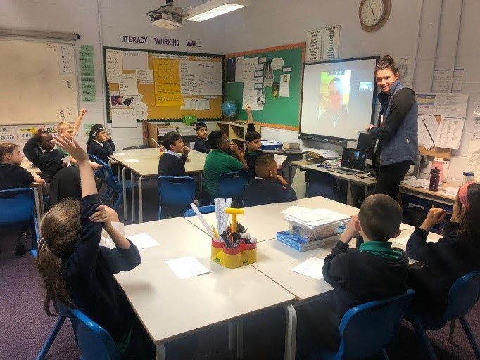 iMage of face time a farmer at a school