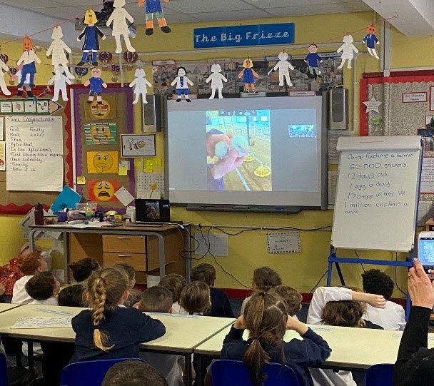 Image of schools partaking in facetime a farmer